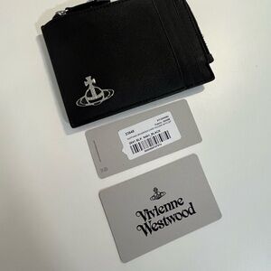Vivienne Westwood Black Card Holder with Iconic Orb
